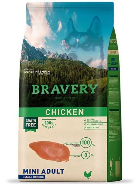 Bravery Chicken Mini Adult Razas Pequeñas 2kg